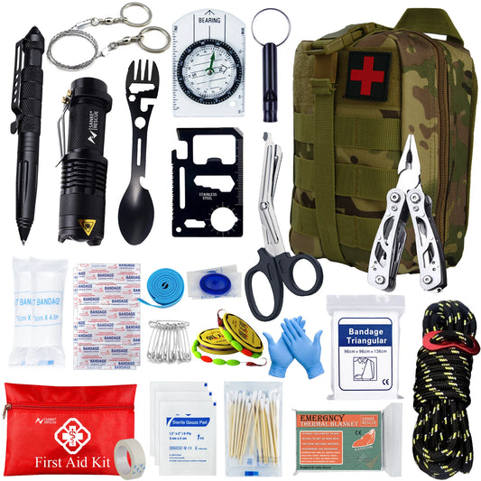 Be Prepared:  Tactical First Aid Kit for Car, Camping & Emergencies