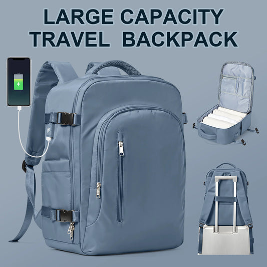 Large Capacity Laptop Bag Travel Backpack - Suitable for EasyJet and Ryanair Carry-Ons