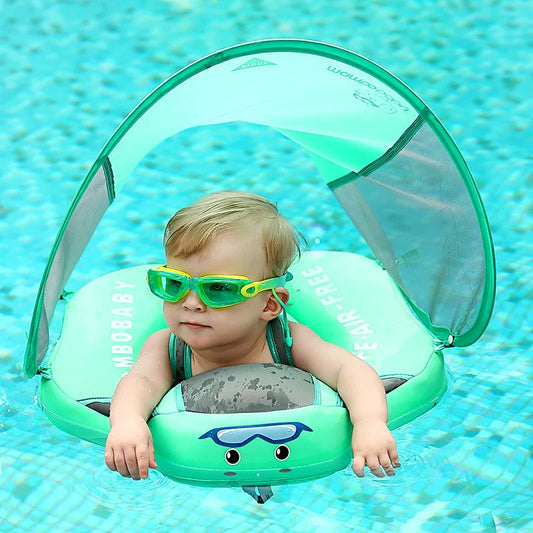 "Advanced Non-Inflatable Baby Swimming Ring: Safe and Leak-Proof Swim Trainer for Toddlers"