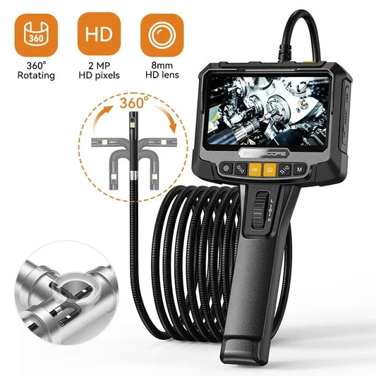 Industrial Endoscope Camera: See the Unseen - 8mm, Dual Lens, HD