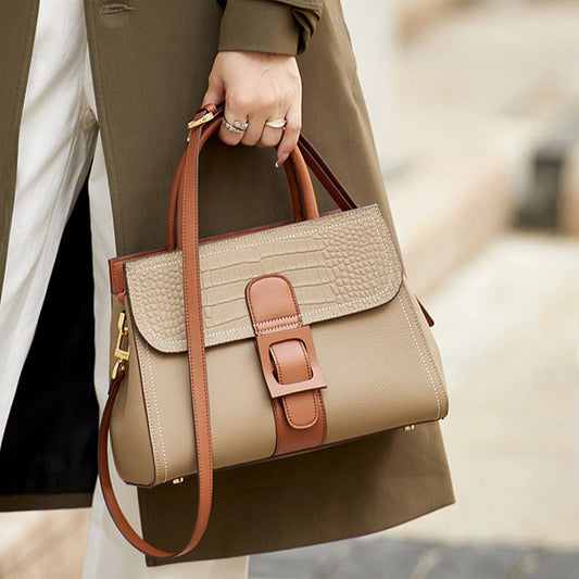 Genuine Leather Handbags for Women - Soft Shoulder Crossbody Satchel Tote Bags