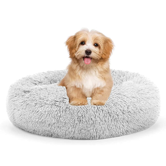 Ultimate Pet Pampering: Luxurious Plush Calming Bed