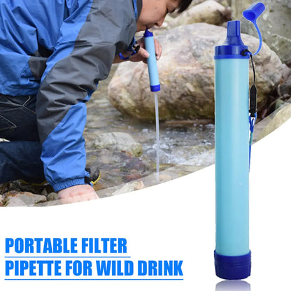 Emergency Survival Water Filter - Portable Purifier for Camping, Hiking, and Outdoor Adventures