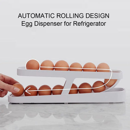 Innovative Rolling Egg Holder for Fridge Storage