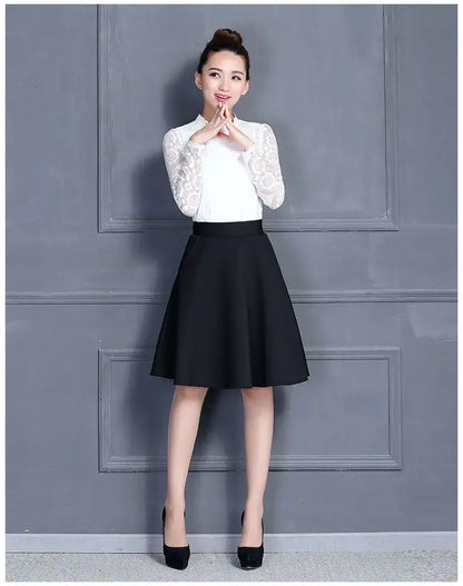 Elegant Cotton Skirt with Pockets: Versatile Chic and Comfort