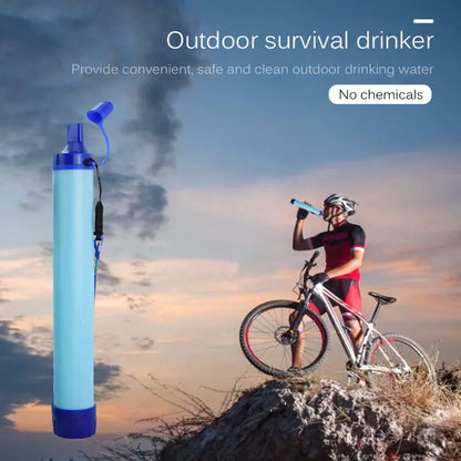 Emergency Survival Water Filter - Portable Purifier for Camping, Hiking, and Outdoor Adventures