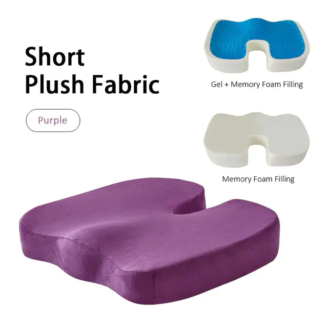 Gel Orthopedic Memory Foam U Coccyx Travel Seat Cushion - Ultimate Comfort On-the-Go