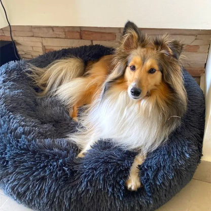 Ultimate Pet Pampering: Luxurious Plush Calming Bed